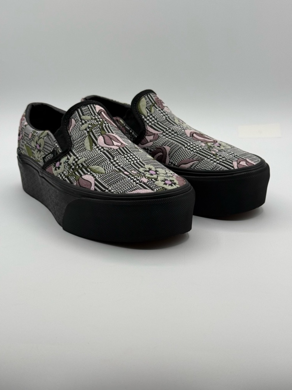 Vans Tapestry Floral Platform Slip-On Sneakers Chunky Sole Street Style Shoes - Picture 12 of 17
